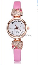 RELOJ HELLO KITTY FACE ROSA